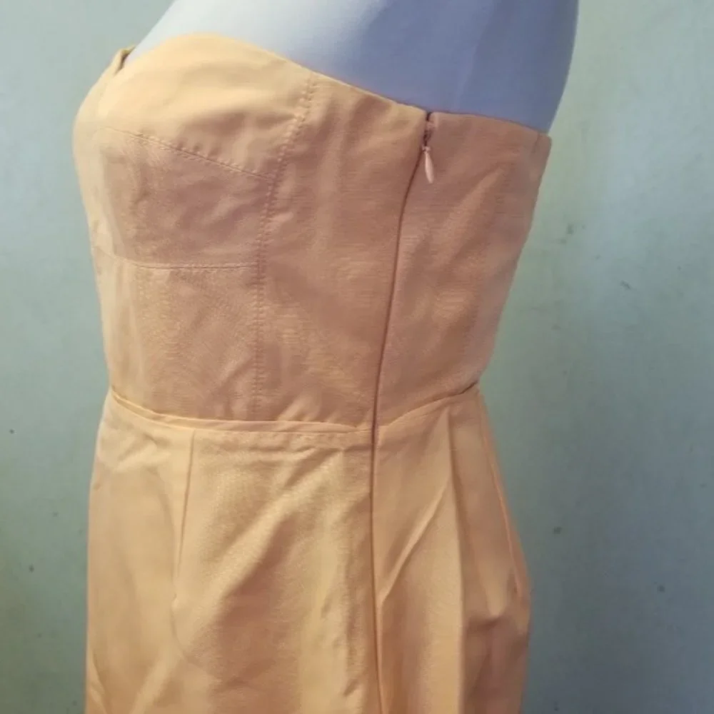 NWT J.Crew Tube top open back PEACH dress women's size 4 (U23) - Picture 4 of 8